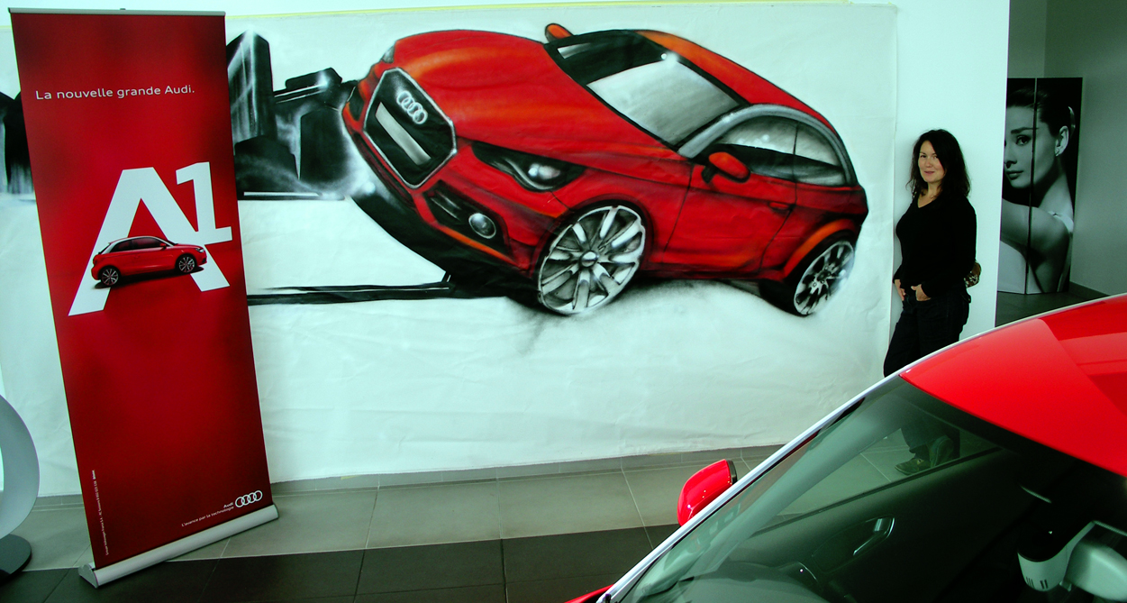 Lancement Audi A1 (live Painting) à Cergy
