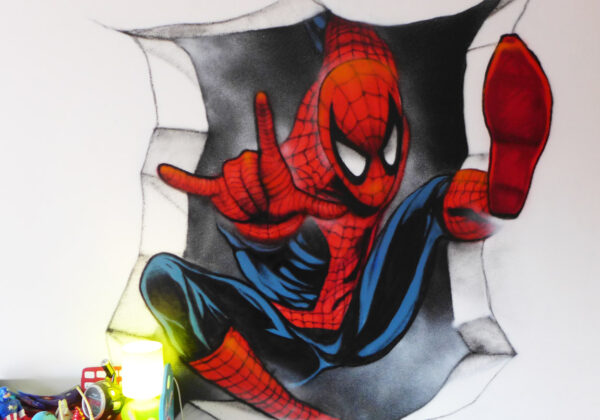 Bagnolet | Spiderman en déco d'un mur de garçon