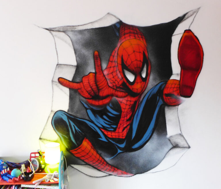 Bagnolet | Spiderman en déco d'un mur de garçon