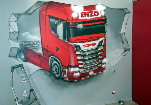 Angers | Graff d'un camion