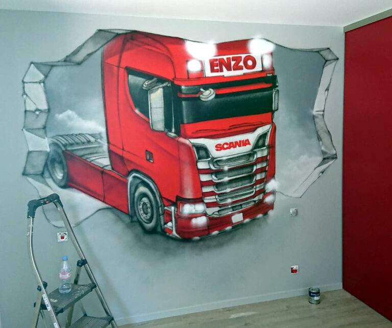 Angers | Graff d'un camion
