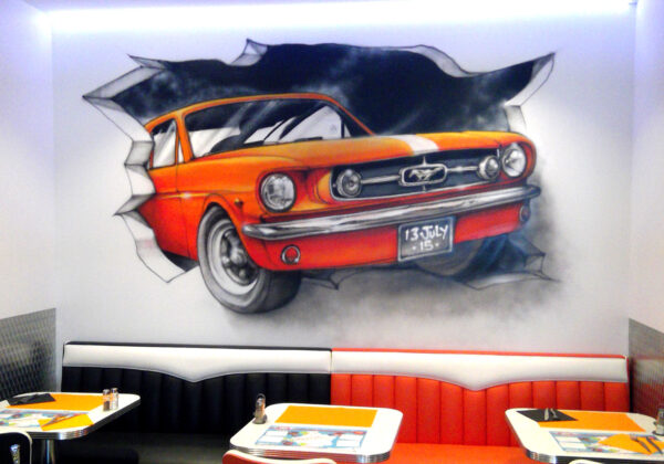 Tag dans un restaurant US à Dreux