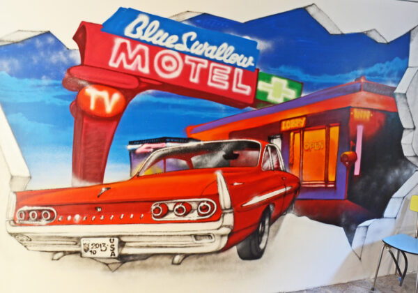 Graff d'intérieur des USA à Saint-Etienne