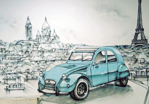 Paris Hôpital Cochin Service Pneumologie avec une voiture