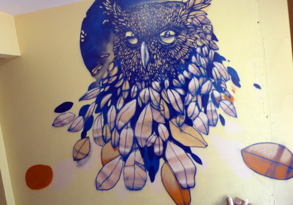 Dreux Hall immeuble avec un hibou
