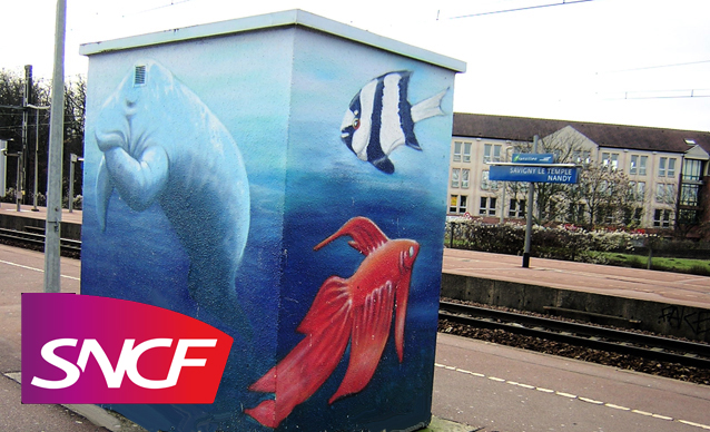 Graff à la gare SNCF de Savigny