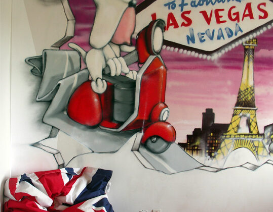 Dessin sur un mur de Droopy à Las Vegas