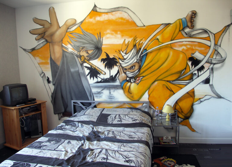 Décoration de Naruto dans une chambre d'ado à Lyon