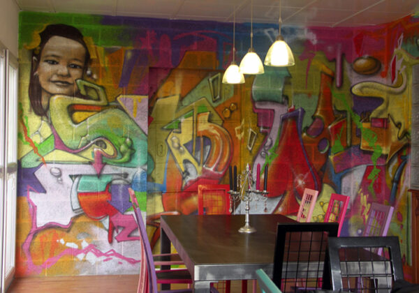 FreeStyle graff dans un salon à Béthune