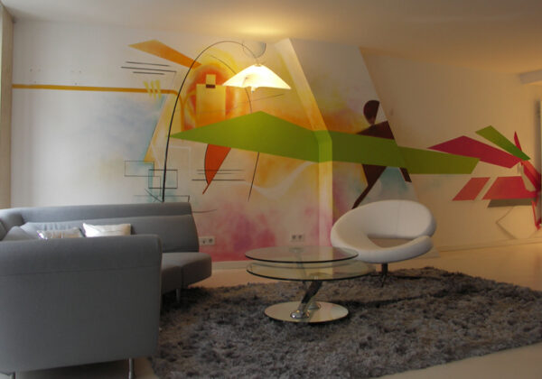 Graphisme d'intérieur dans un loft à Paris