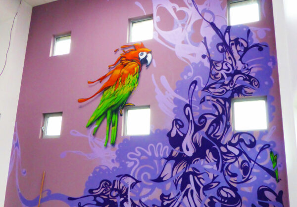 Graff dans un hall intérieur de 5 mètres à Argenteuil