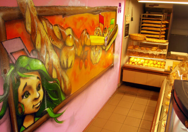 Tag déco dans une boulangerie à Lomme