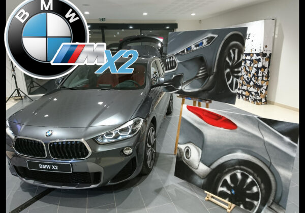 Le graffeur professionnel a réalisé un live painting dans un garage BMW à Amiens