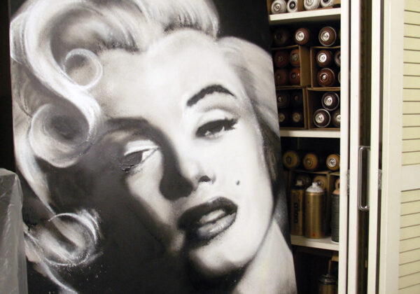 Decograff de Marylin Monroe sur une toile