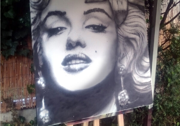 Decograff de Marylin Monroe sur une toile